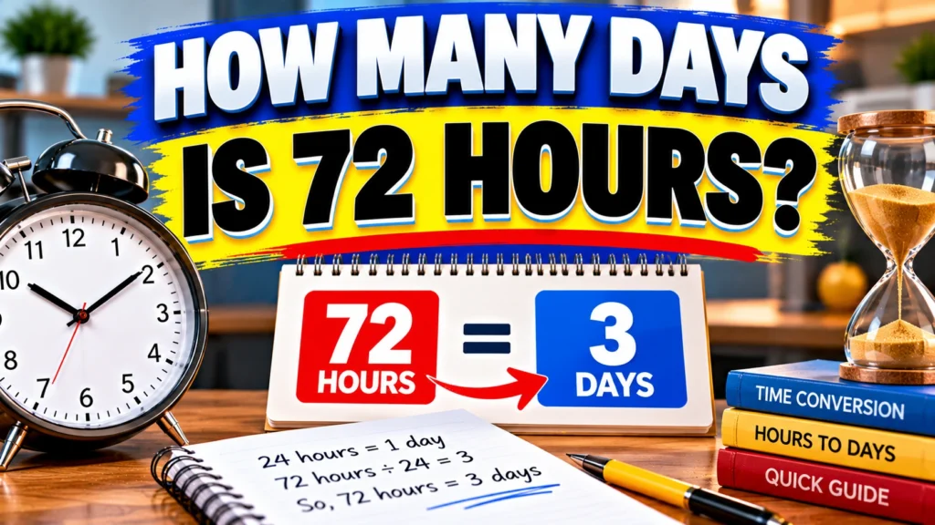 How Many Days Is 72 Hours